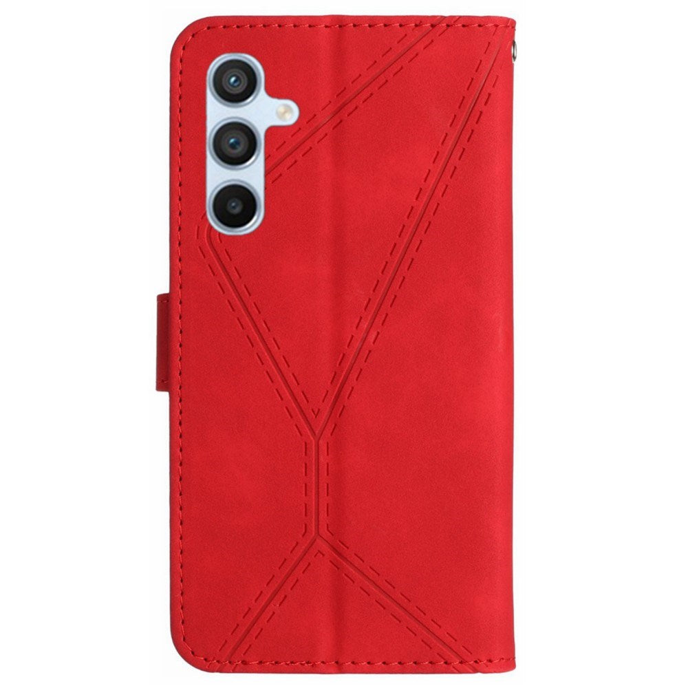 EIDERWOOD Samsung Galaxy S24 FE Mønstret Læder Cover m. Pung & Strop - Rød