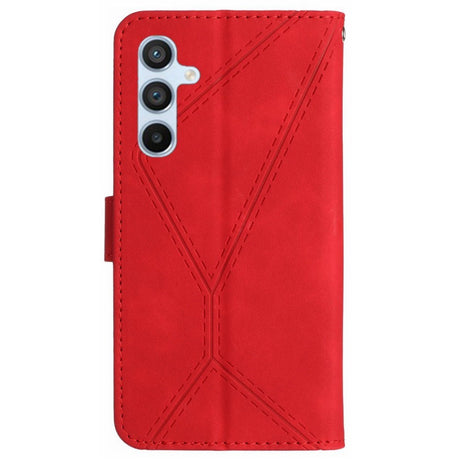 EIDERWOOD Samsung Galaxy S24 FE Mønstret Læder Cover m. Pung & Strop - Rød