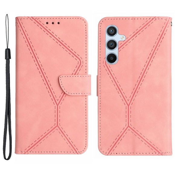 EIDERWOOD Samsung Galaxy S24 FE Mønstret Læder Cover m. Pung & Strop - Lyserød