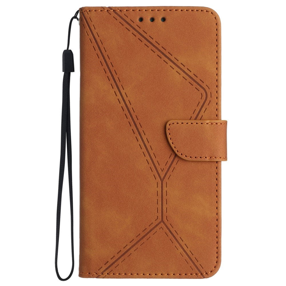 EIDERWOOD Samsung Galaxy S24 FE Mønstret Læder Cover m. Pung & Strop - Brun