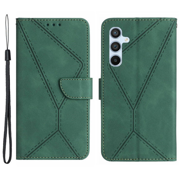EIDERWOOD Samsung Galaxy S24 FE Mønstret Læder Cover m. Pung & Strop - Grøn