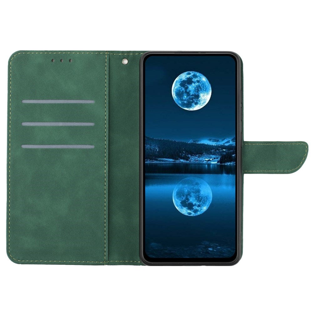 EIDERWOOD Samsung Galaxy S24 FE Mønstret Læder Cover m. Pung & Strop - Grøn