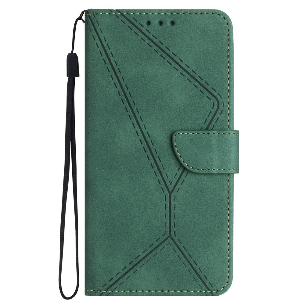 EIDERWOOD Samsung Galaxy S24 FE Mønstret Læder Cover m. Pung & Strop - Grøn