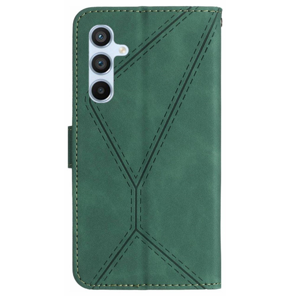 EIDERWOOD Samsung Galaxy S24 FE Mønstret Læder Cover m. Pung & Strop - Grøn