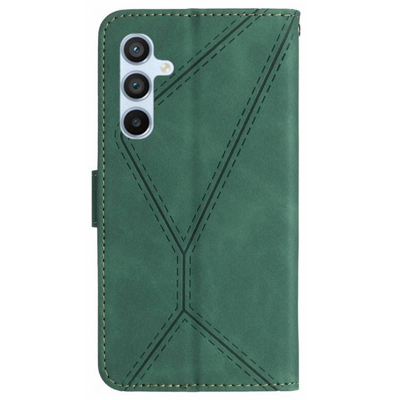 EIDERWOOD Samsung Galaxy S24 FE Mønstret Læder Cover m. Pung & Strop - Grøn