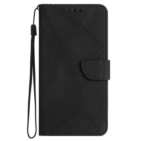 EIDERWOOD Samsung Galaxy S24 FE Mønstret Læder Cover m. Pung & Strop - Sort