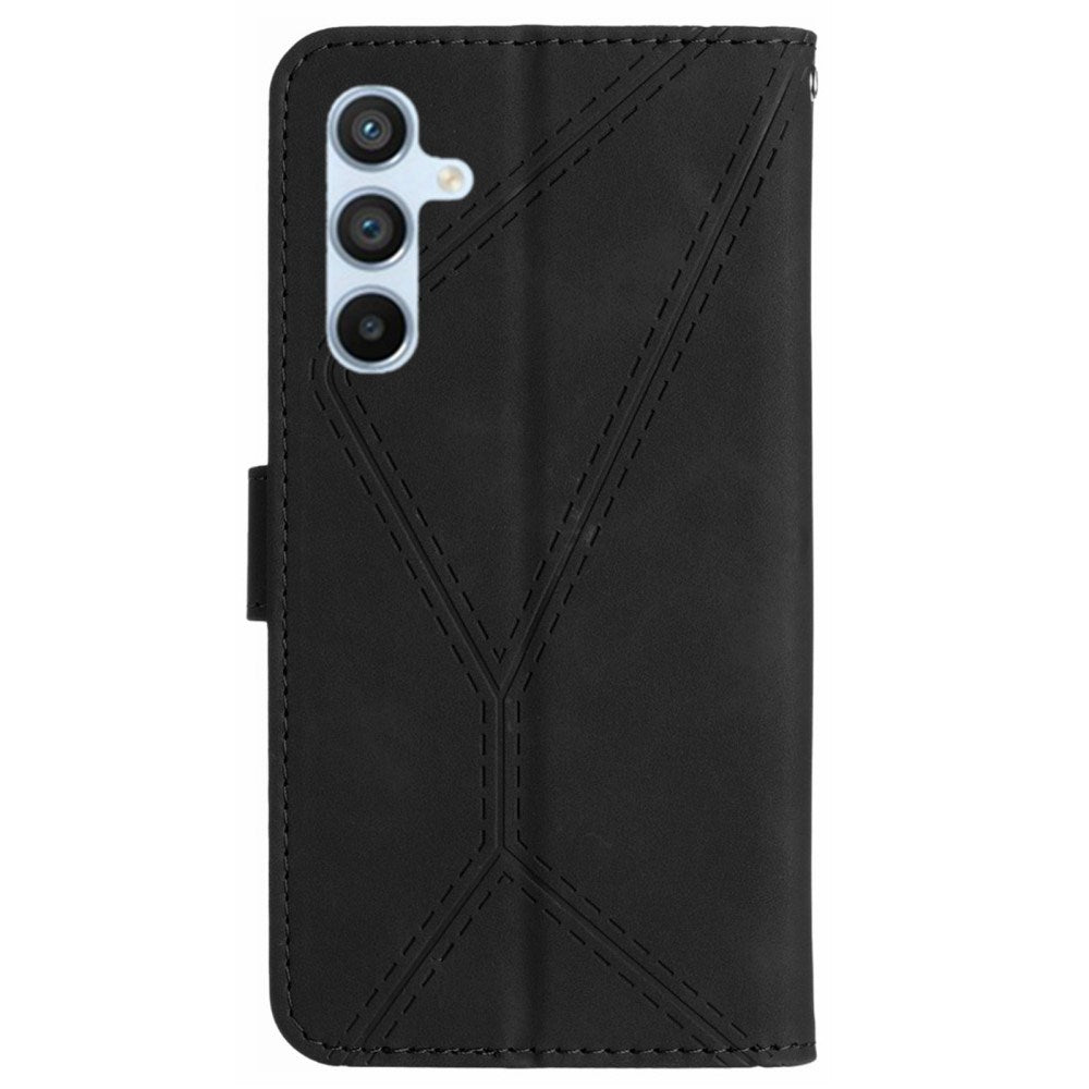 EIDERWOOD Samsung Galaxy S24 FE Mønstret Læder Cover m. Pung & Strop - Sort