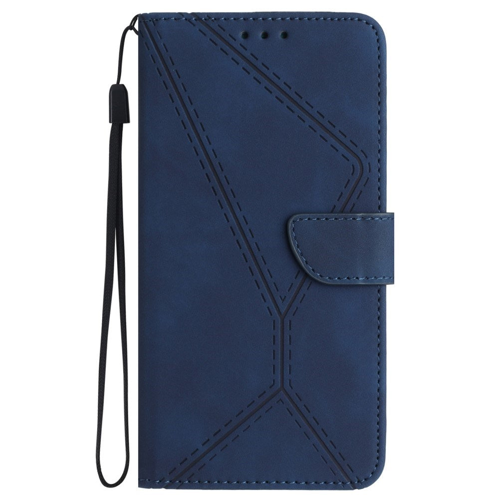 EIDERWOOD Samsung Galaxy S24 FE Mønstret Læder Cover m. Pung & Strop - Blå