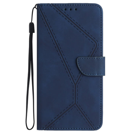 EIDERWOOD Samsung Galaxy S24 FE Mønstret Læder Cover m. Pung & Strop - Blå