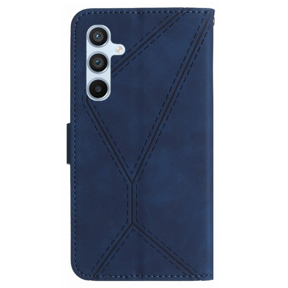 EIDERWOOD Samsung Galaxy S24 FE Mønstret Læder Cover m. Pung & Strop - Blå