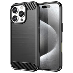 EIDERWOOD iPhone 16 Pro Brushed Carbon Cover - Sort