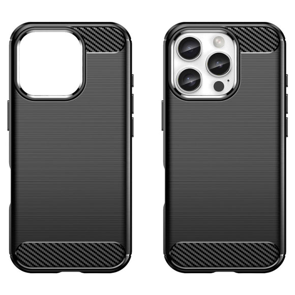 EIDERWOOD iPhone 16 Pro Brushed Carbon Cover - Sort