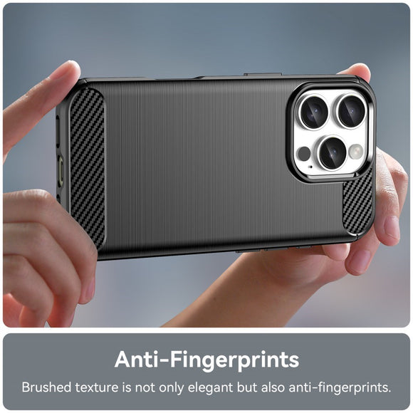 EIDERWOOD iPhone 16 Pro Brushed Carbon Cover - Sort