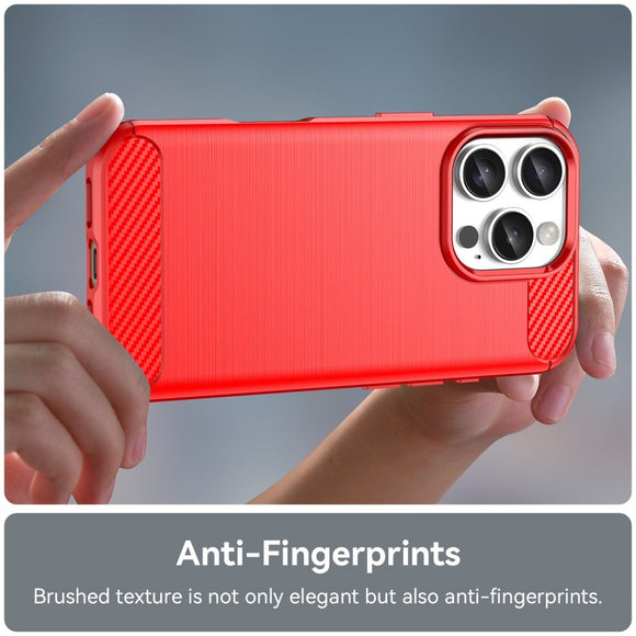 EIDERWOOD iPhone 16 Pro Brushed Carbon Cover - Rød