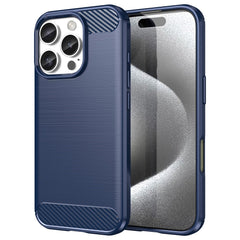 EIDERWOOD iPhone 16 Pro Brushed Carbon Cover - Blå