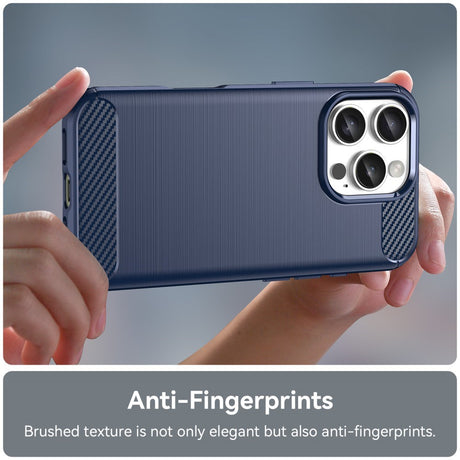 EIDERWOOD iPhone 16 Pro Brushed Carbon Cover - Blå