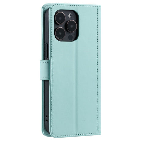 EIDERWOOD iPhone 16 Pro Max Læder Cover m. Pung & Strop - Rhombus - Turkis