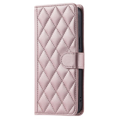 EIDERWOOD iPhone 16 Pro Max Læder Cover m. Pung & Strop - Rhombus - Rose Gold