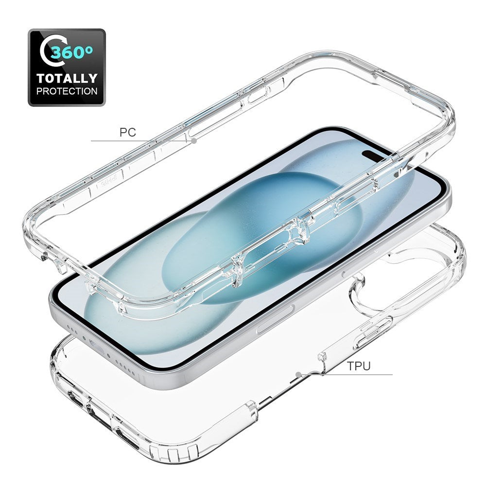 EIDERWOOD iPhone 16 2-in-1 Stødabsorberende Plastik Cover - Gennemsigtig