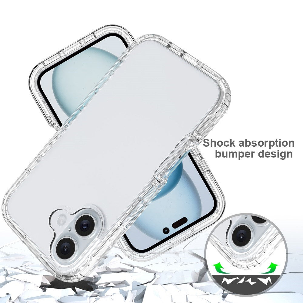 EIDERWOOD iPhone 16 2-in-1 Stødabsorberende Plastik Cover - Gennemsigtig