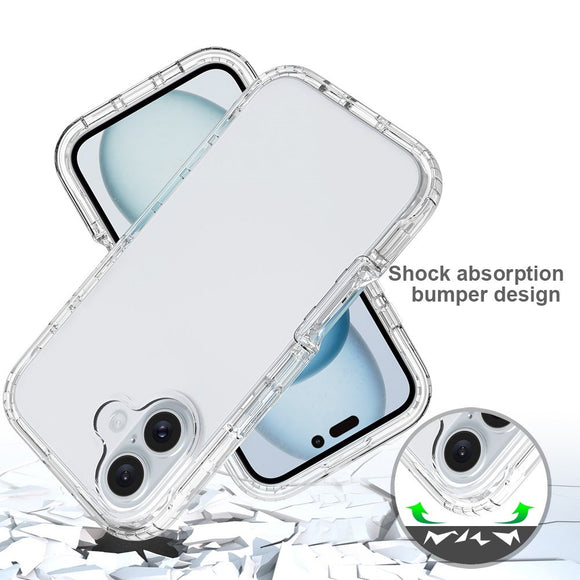 EIDERWOOD iPhone 16 2-in-1 Stødabsorberende Plastik Cover - Gennemsigtig