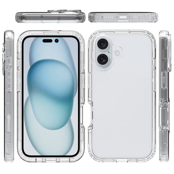 EIDERWOOD iPhone 16 2-in-1 Stødabsorberende Plastik Cover - Gennemsigtig