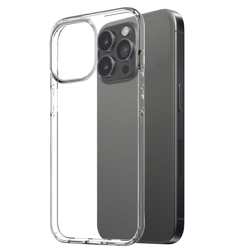 NORTHJO iPhone 16 Pro Max | 3-i-1 360° Beskyttelsessæt m. Cover | Skærmbeskyttelse | Kameralinsebeskyttelse - Gennemsigtig