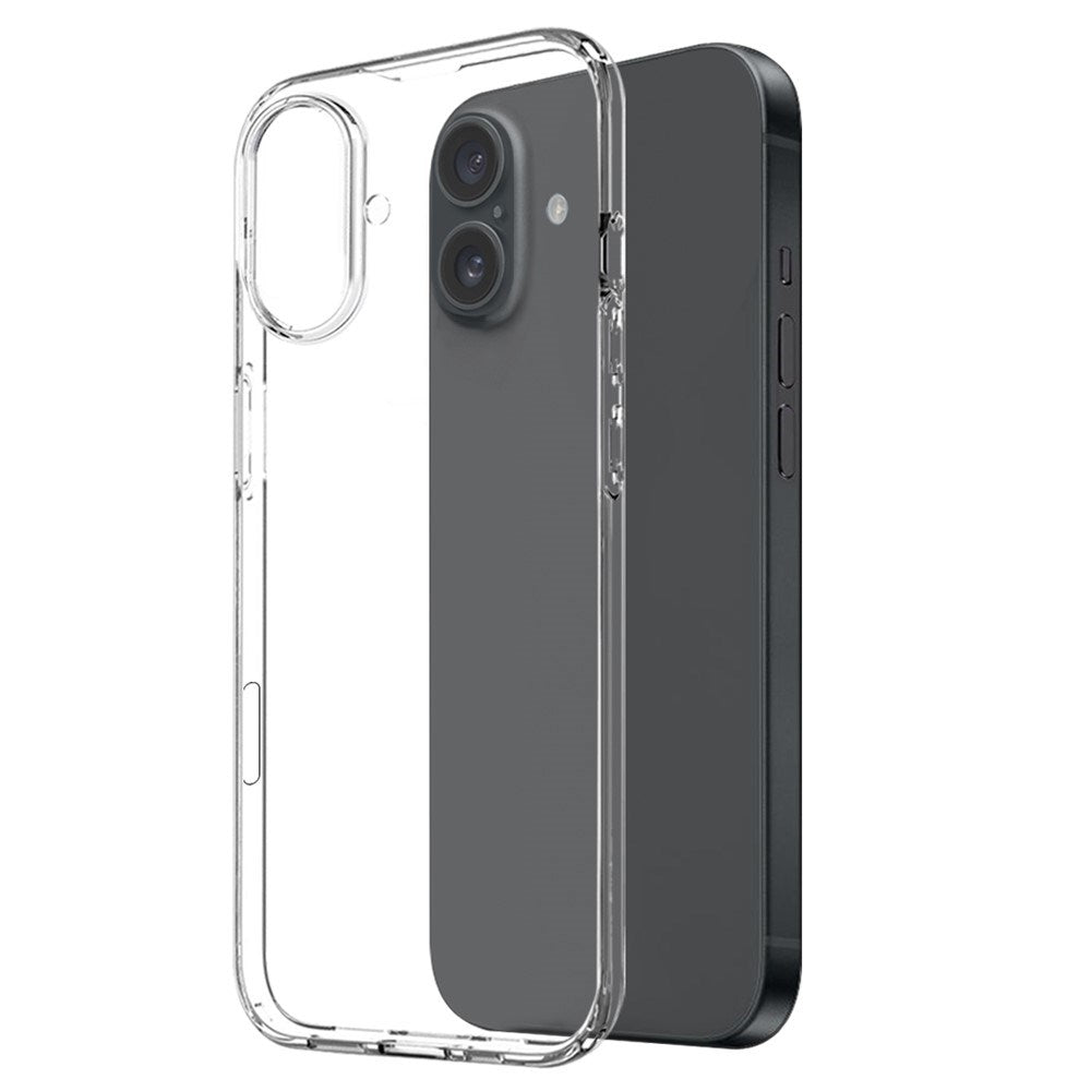NORTHJO iPhone 16 Plus | 3-i-1 360° Beskyttelsessæt m. Cover | Skærmbeskyttelse | Kameralinsebeskyttelse - Gennemsigtig