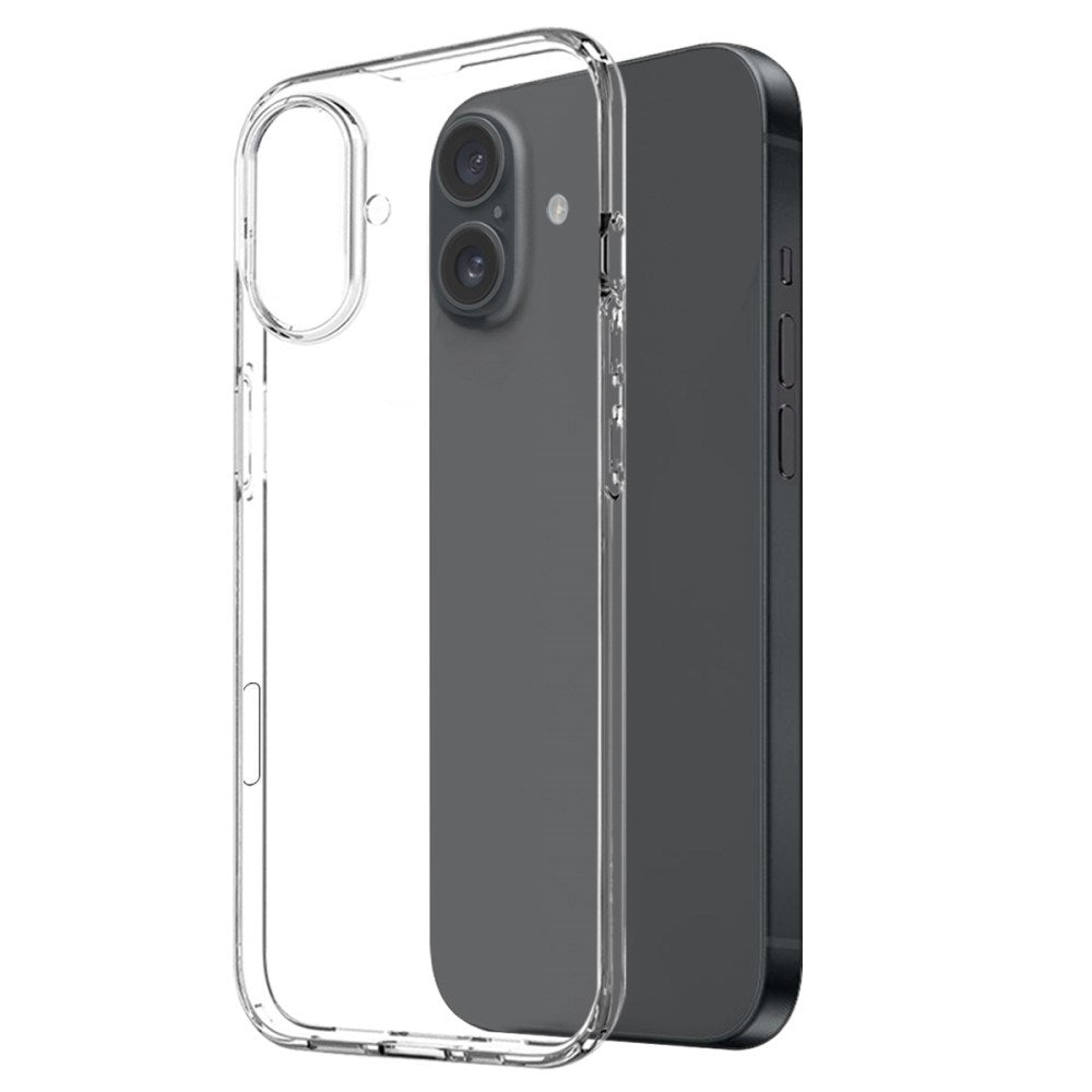 iPhone 16 | 3 i 1 360° Beskyttelsessæt m. Cover | Skærmbeskyttelse | Kameralinsebeskyttelse - Gennemsigtig