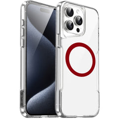 EIDERWOOD iPhone 16 Pro Hybrid Plastik Cover - MagSafe Kompatibel - Gennemsigtig / Rød