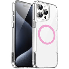 EIDERWOOD iPhone 16 Pro Hybrid Plastik Cover - MagSafe Kompatibel - Gennemsigtig / Lyserød