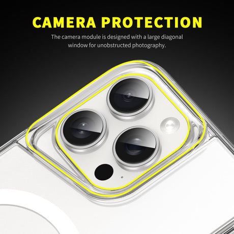 EIDERWOOD iPhone 16 Pro Hybrid Plastik Cover - MagSafe Kompatibel - Gennemsigtig / Lyserød