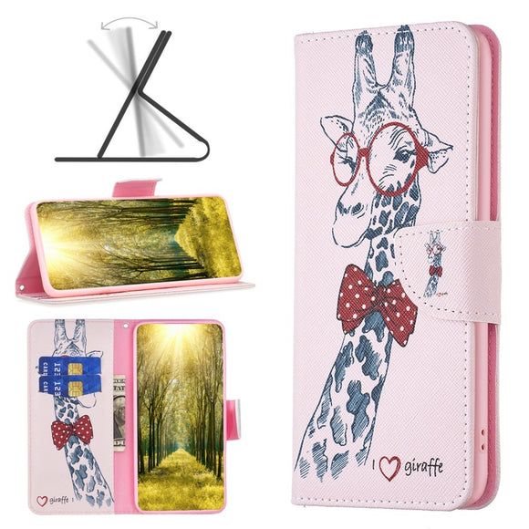 EIDERWOOD iPhone 16 Plus Læder Cover m. Pung & Ståfunktion - Giraf