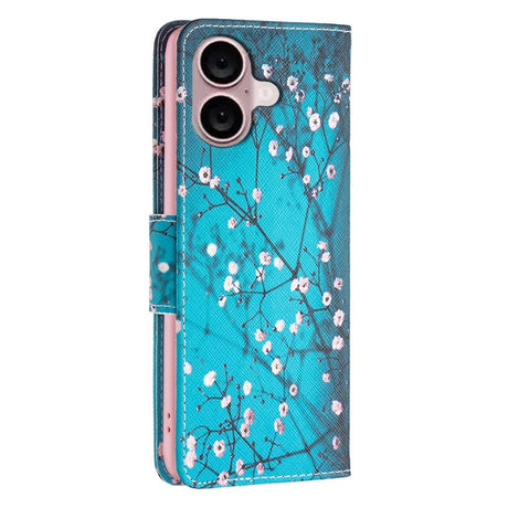 EIDERWOOD iPhone 16 Læder Cover m. Pung & Ståfunktion - Kirsebærtræ