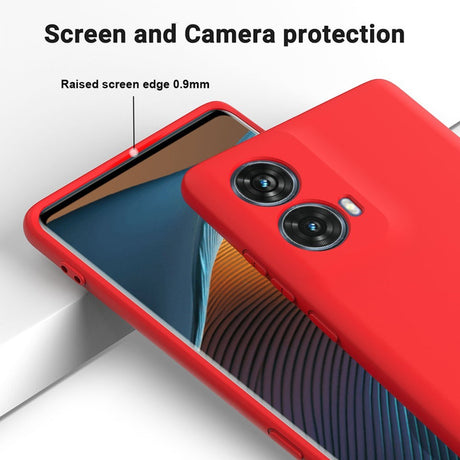 Motorola Moto G85 (5G) Liquid Silikone Cover m. Strop - Rød