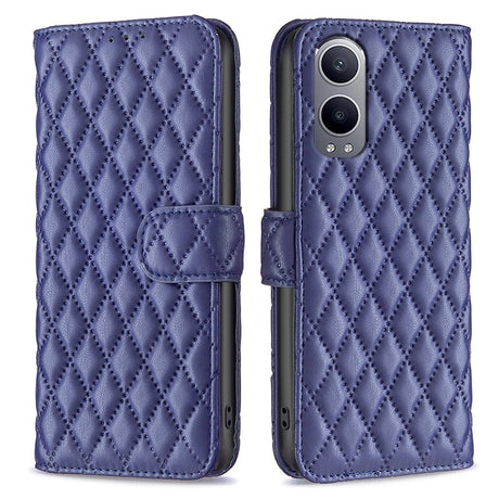 EIDERWOOD OnePlus Nord CE4 Lite (5G) Læder Cover m. Pung & Strop - Rhombus - Blå