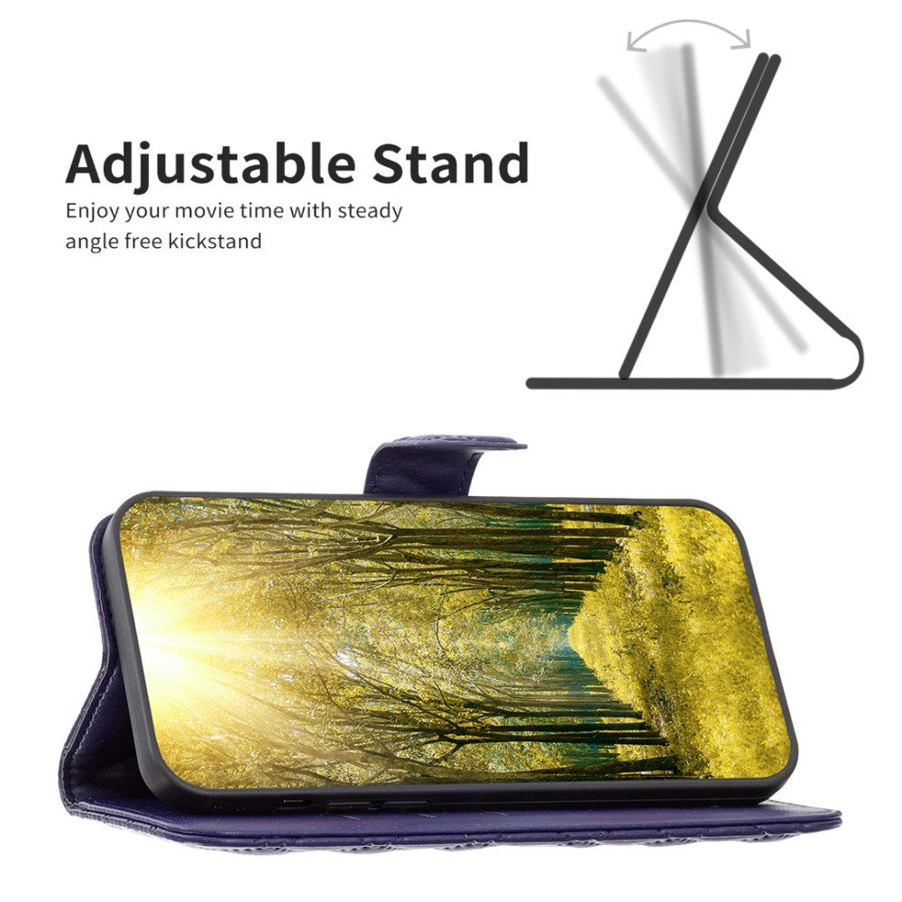 EIDERWOOD OnePlus Nord CE4 Lite (5G) Læder Cover m. Pung & Strop - Rhombus - Blå