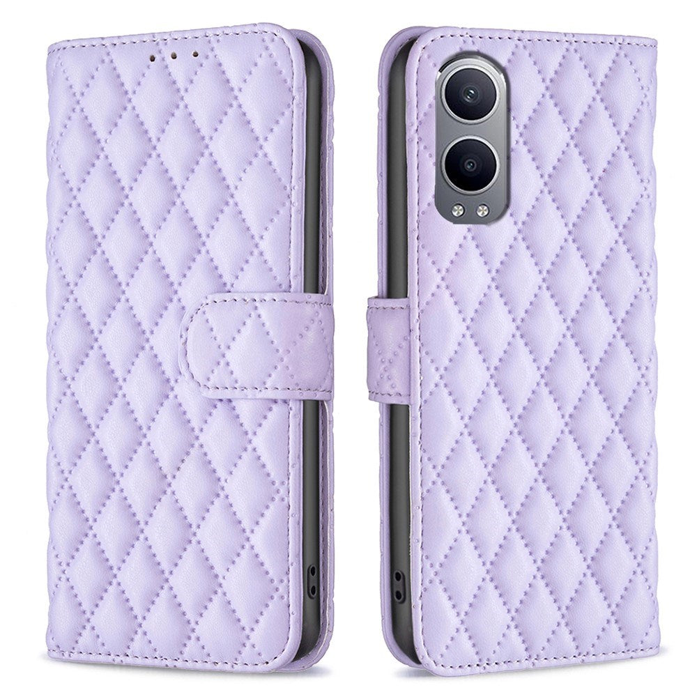 EIDERWOOD OnePlus Nord CE4 Lite (5G) Læder Cover m. Pung & Strop - Rhombus - Lilla