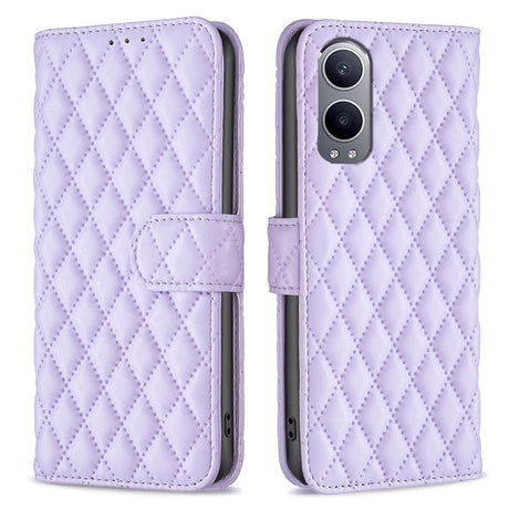 EIDERWOOD OnePlus Nord CE4 Lite (5G) Læder Cover m. Pung & Strop - Rhombus - Lilla