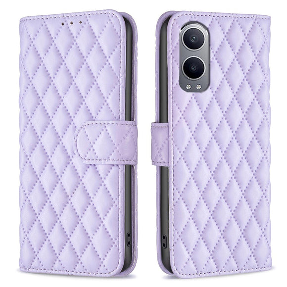 EIDERWOOD OnePlus Nord CE4 Lite (5G) Læder Cover m. Pung & Strop - Rhombus - Lilla