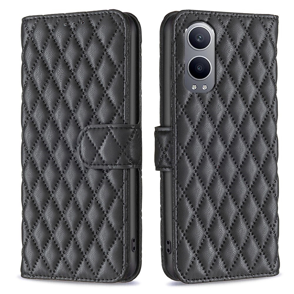 EIDERWOOD OnePlus Nord CE4 Lite (5G) Læder Cover m. Pung & Strop - Rhombus - Sort