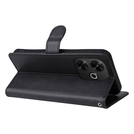EIDERWOOD Xiaomi Redmi 13 Kunstlæder Flip Cover m. Pung og Strop - Sort