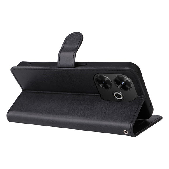 EIDERWOOD Xiaomi Redmi 13 Kunstlæder Flip Cover m. Pung og Strop - Sort