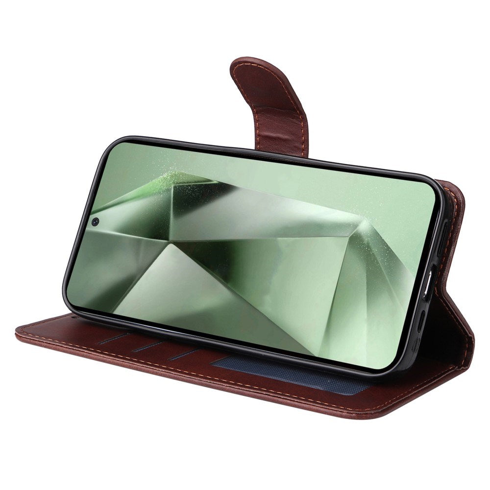 EIDERWOOD Samsung Galaxy S24 FE Læder Cover m. Pung & Strop - Brun