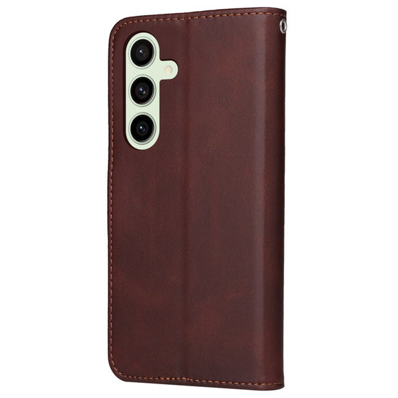 EIDERWOOD Samsung Galaxy S24 FE Læder Cover m. Pung & Strop - Brun