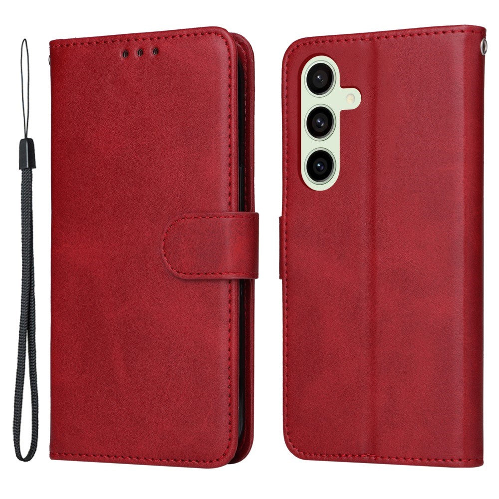 EIDERWOOD Samsung Galaxy S24 FE Læder Cover m. Pung & Strop - Rød