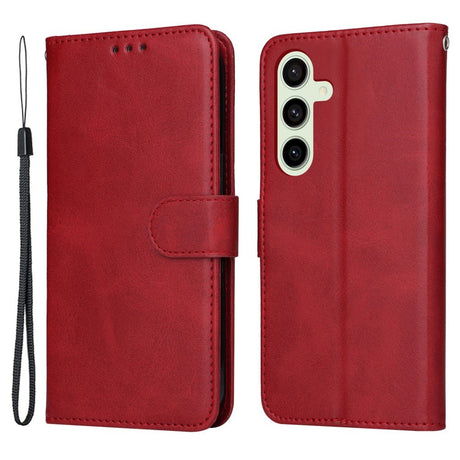 EIDERWOOD Samsung Galaxy S24 FE Læder Cover m. Pung & Strop - Rød