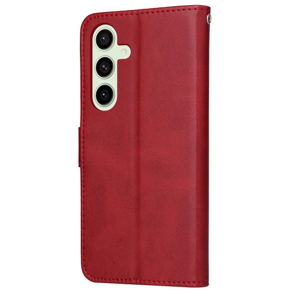 EIDERWOOD Samsung Galaxy S24 FE Læder Cover m. Pung & Strop - Rød