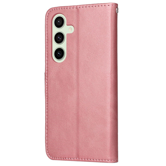 EIDERWOOD Samsung Galaxy S24 FE Læder Cover m. Pung & Strop - Lyserød