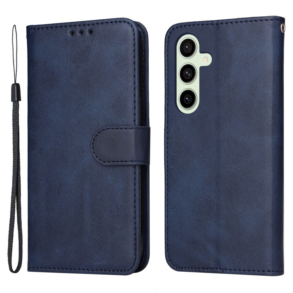 EIDERWOOD Samsung Galaxy S24 FE Læder Cover m. Pung & Strop - Blå